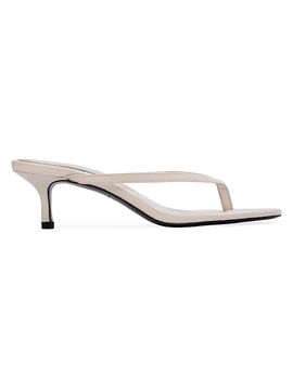 Black Suede Studio Women's Tash 50MM Patent Mule Sandals