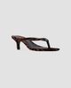 Black Suede Studio Women's Tash 50MM Pony Hair Sandals - 2