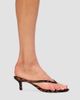 Black Suede Studio Women's Tash 50MM Pony Hair Sandals - 5