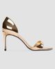 Black Suede Studio Women's Vanity 80MM Metallic Sandals - 1