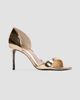 Black Suede Studio Women's Vanity 80MM Metallic Sandals - 2