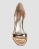 Black Suede Studio Women's Vanity 80MM Metallic Sandals - 3