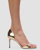 Black Suede Studio Women's Vanity 80MM Metallic Sandals - 5