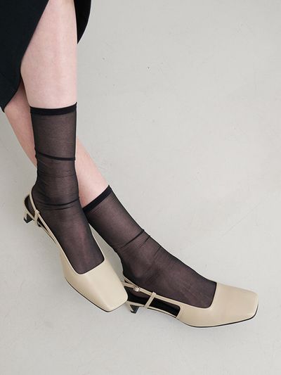 blanc sur blanc Adele Slingback Pumps_Beige