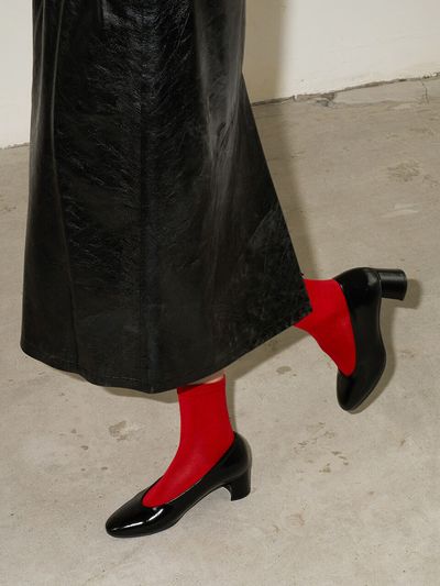 blanc sur blanc Charlotte Pumps Leather Black