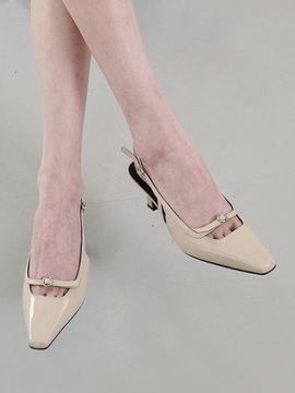 blanc sur blanc Kate Slingback Pumps_Beige