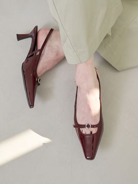 blanc sur blanc Kate Slingback Pumps_Wine