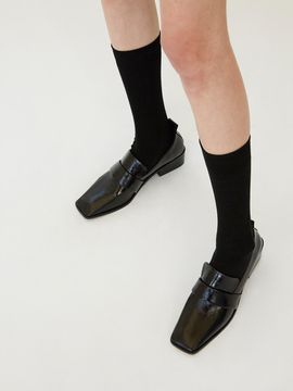 blanc sur blanc Louis Loafers Leather Black 4cm heels