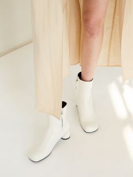 blanc sur blanc Luna Ankle Boots Leather 5cm