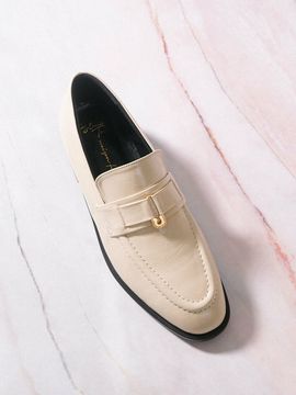 BLANC TOE Leather Loafer_Butter