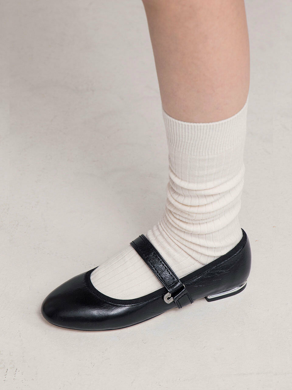 BLANC TOE Mary Jane Flat B23S60_Black