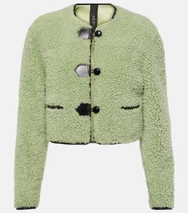 Blancha Blancha Leather-trimmed shearling jacket