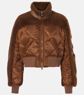 Blancha Blancha Quilted shearling bomber jacket