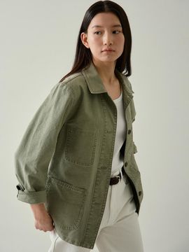 blank03 Washed French Work Blazer [Vintage Green]