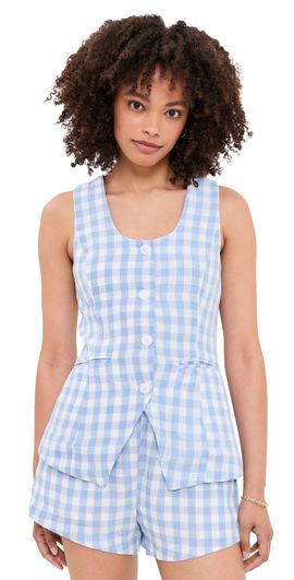 BLANKNYC BLANKNYC Beach Picnic Top Blue Combo