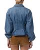 Blanknyc Blanknyc Cotton Denim Pleated Peplum Hem Shirt - 3