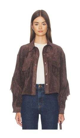 BLANKNYC BLANKNYC Cropped Fringe Jacket