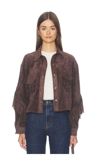 BLANKNYC BLANKNYC Cropped Fringe Jacket