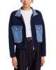 Blanknyc Blanknyc Denim Knit Mixed Media Sweater Shacket - 1