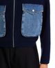 Blanknyc Blanknyc Denim Knit Mixed Media Sweater Shacket - 4
