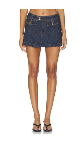 BLANKNYC BLANKNYC Denim Pleated Skirt