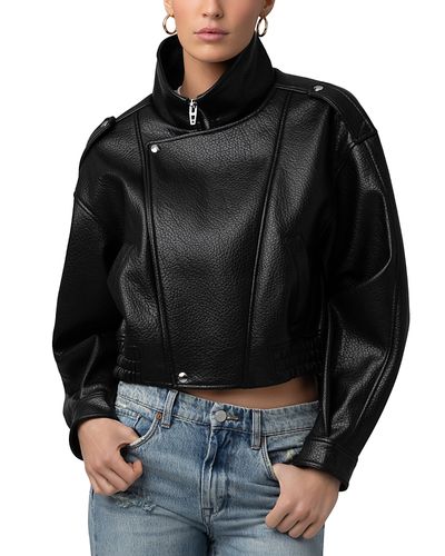 Blanknyc Blanknyc Faux Leather Funnel Collar Bomber Jacket