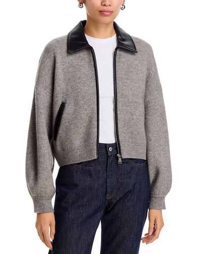 Blanknyc Blanknyc Faux Leather Knit Mixed Media Sweater