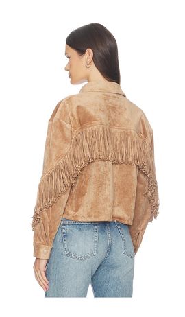 BLANKNYC BLANKNYC Faux Suede Fringe Shacket
