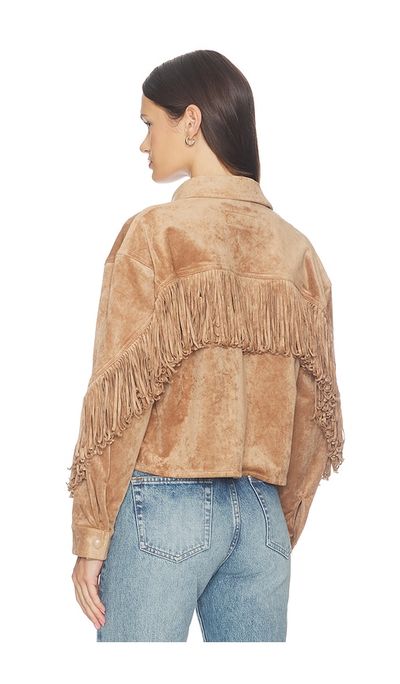 BLANKNYC BLANKNYC Faux Suede Fringe Shacket