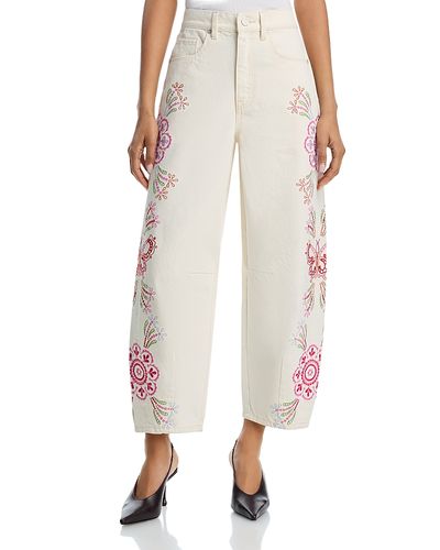 Blanknyc Blanknyc High Rise Barrel Leg Jeans in Spring Fling