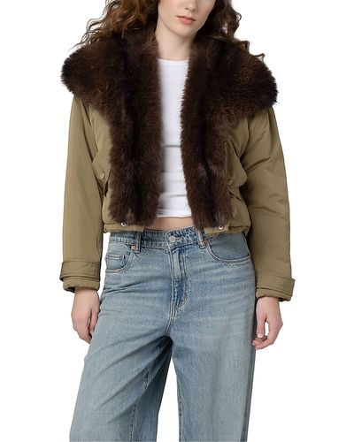 Blanknyc Blanknyc In Rotation Faux Fur Collar Jacket