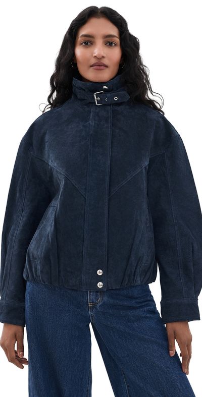 BLANKNYC BLANKNYC Midnight Drift Suede Jacket Navy