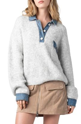 BLANKNYC BLANKNYC Mixed Media Sweater