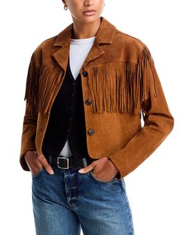 Blanknyc Blanknyc Smoked Paprika Leather Fringe Jacket