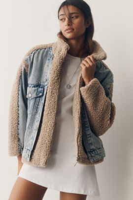 BLANKNYC Fuzzy Wuzzy Denim Jacket