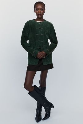 BLANKNYC Suede Military Jacket