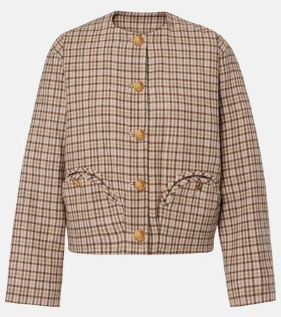 Blaze Milano BlazÃ© Milano Altai checked wool and cashmere jacket