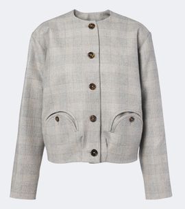 Blaze Milano Blazé Milano Altai checked wool, silk, and cashmere jacket