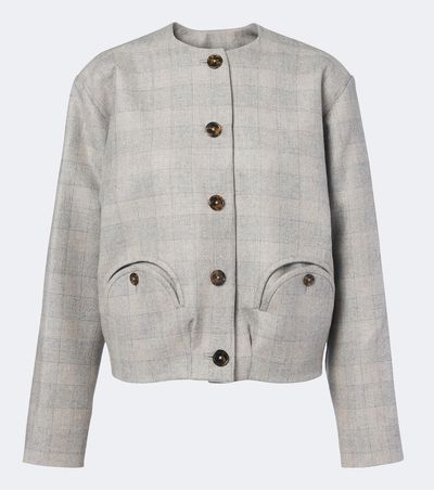 Blaze Milano Blazé Milano Altai checked wool, silk, and cashmere jacket