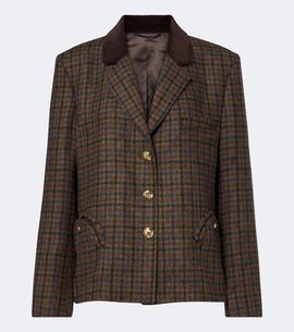 Blaze Milano Blazé Milano Amandira Shelley checked virgin wool blazer