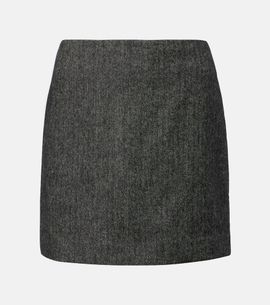 Blaze Milano BlazÃ© Milano Coci herringbone wool-blend miniskirt