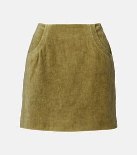 Blaze Milano BlazÃ© Milano Coci high-rise cotton velvet miniskirt