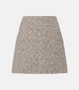 Blaze Milano BlazÃ© Milano Coci linen-blend tweed miniskirt