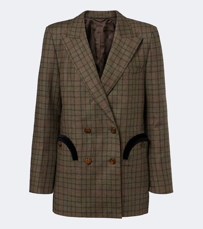 Blaze Milano Blazé Milano Everyday checked wool and cashmere blazer