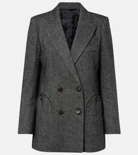 Blaze Milano BlazÃ© Milano Everyday herringbone wool-blend blazer