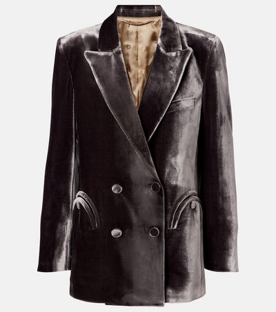 Blaze Milano Blazé Milano Everynight double-breasted velvet blazer