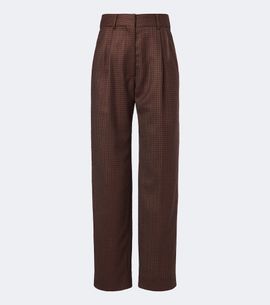 Blaze Milano Blazé Milano Fox checked virgin wool straight pants