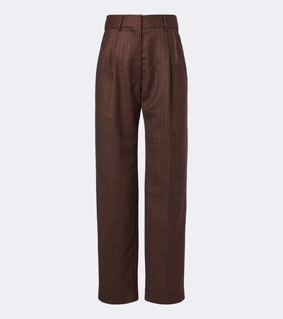 Blaze Milano Blazé Milano Fox checked virgin wool straight pants
