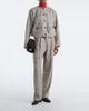 Blaze Milano Blazé Milano Fox checked wool, silk, and cashmere straight pants - 2