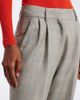Blaze Milano Blazé Milano Fox checked wool, silk, and cashmere straight pants - 3